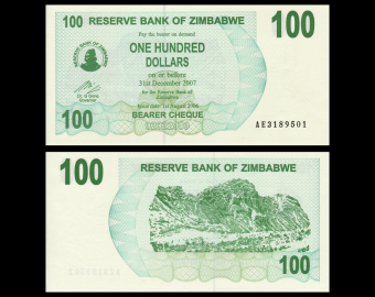 Zimbabwe, P-042, 100 dollars, 2006