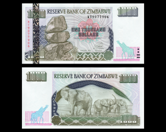 Zimbabwe, P-012b, 1000 dollars, 2003