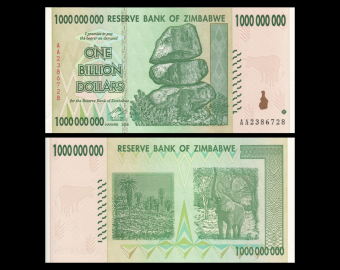 Zimbabwe, P-083, 1 000 000 000 dollars, 2008