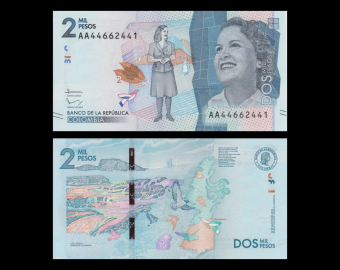 Colombia, p-458, 2000 pesos, 2015