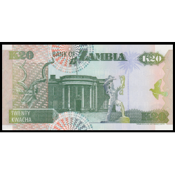 Zambie, P-36b, 20 kwacha, 1992 - Billet de banque en vente sur Monnaies du Monde SHOP