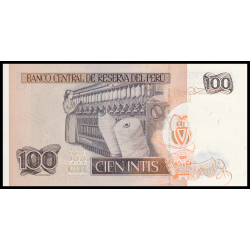 Pérou, P-133, 100 intis, 1987 - Billet de banque en vente sur Monnaies du Monde SHOP