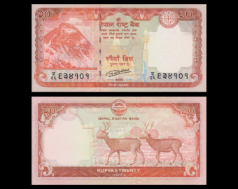 Nepal, p-78, 20 roupies, 2016