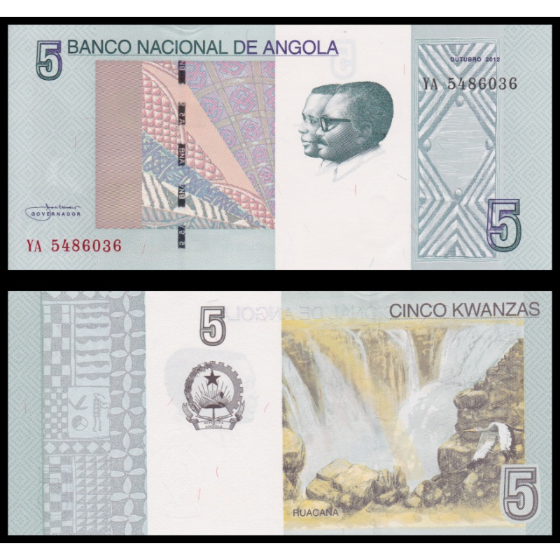 Angola, P-151A, 5 kwanzas, 2012 - Billet de banque en vente sur Monnaies du Monde SHOP