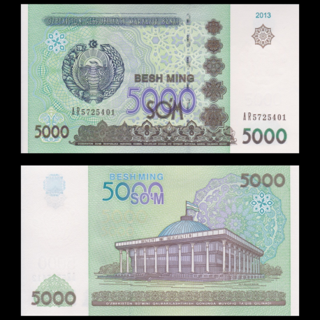 Ouzbekistan, p-83, 5000 sum, 2013