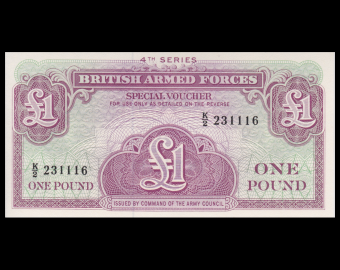 Angleterre, British Armed Forces, P-M36, 1 pound, 1962