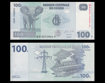 Congo, P-098b, 100 francs, 2013