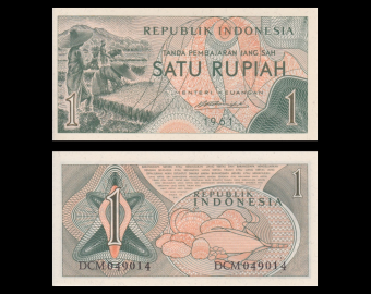 Indonésie, P-078, 1 rupiah, 1961