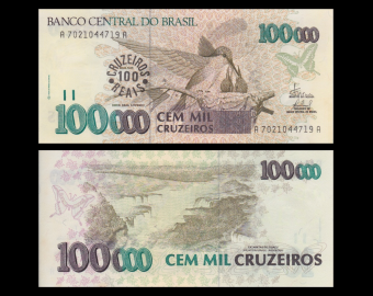 Brésil, P-238, 100 Cruzeiros Reais, 1993