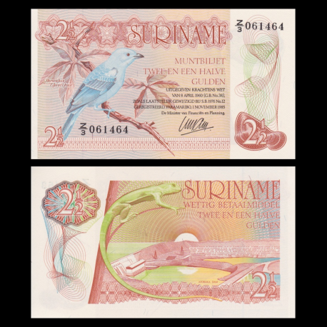 Suriname, p-119, 2½ gulden, 1985