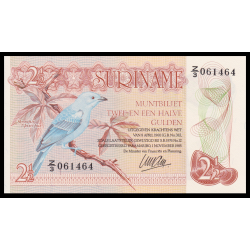 Suriname, P-119, 2½  gulden, 1985 - Billet de banque en vente sur Monnaies du Monde SHOP
