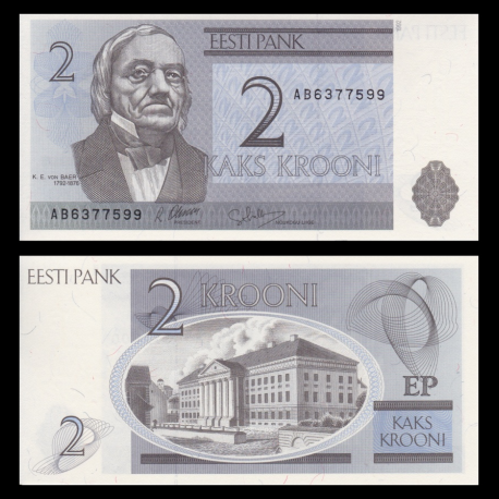 Estonia, P-70a, 2 krooni, 1992