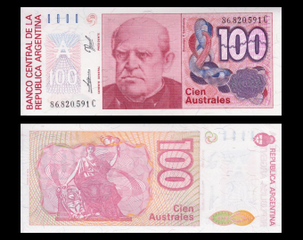 Argentine, p-327c , 100 australes, 1985-90