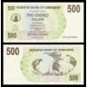 Zimbabwe, P-043, 500 dollars, 2006 - Billet de banque en vente sur Monnaies du Monde SHOP