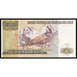 Pérou, P-134b, 500 intis, 1987, PresqueNeuf / a-UNC - Billet de banque en vente sur Monnaies du Monde SHOP