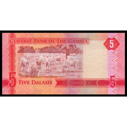 Gambie, P-31, 5 dalasis, 2015 - Billet de banque en vente sur Monnaies du Monde SHOP