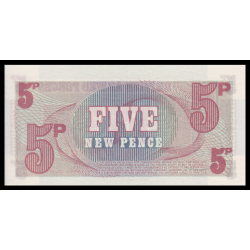 Angleterre, British Armed Forces, P-M47, 5 new pence, 1972 - Billet de banque en vente sur Monnaies du Monde SHOP