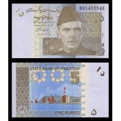 Pakistan, P-53a, 5 roupies, 2008 - Billet de banque en vente sur Monnaies du Monde SHOP