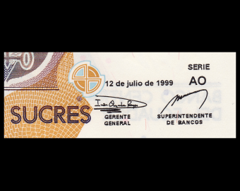 Ecuador, P-128c, 5000 sucres, 1999