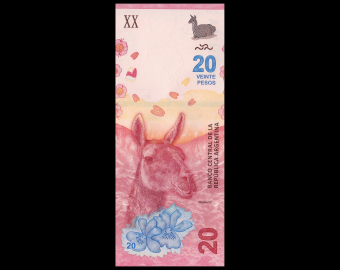 Argentina, P-361, 20 pesos, 2017