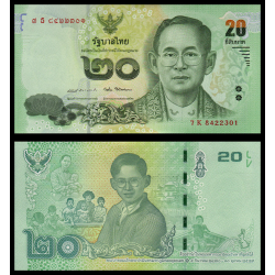 Thaïlande, P-130, 20 baht, 2017 - Billet de banque en vente sur Monnaies du Monde SHOP