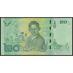 Thailande, P-130, 20 baht, 2017 - Billet de banque en vente sur Monnaies du Monde SHOP
