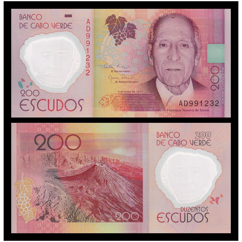 Cap Vert, P-71, 200 escudos, 2014, polymère - Billet de banque en vente sur Monnaies du Monde SHOP