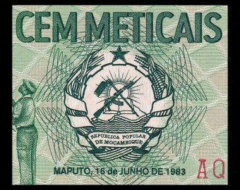 Mozambique, P-130ab, 100 meticais, 1983