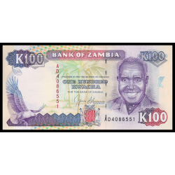 Zambie, P-34, 100 kwacha, 1991 - Billet de banque en vente sur Monnaies du Monde SHOP