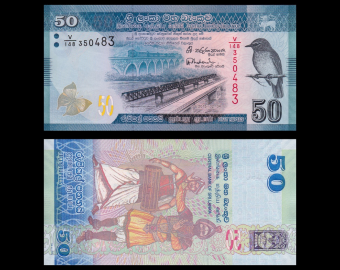 Sri Lanka, p-124c, 50 roupies, 2015