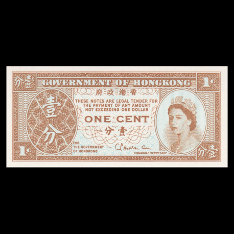 HongKong, P-325b, 1 cent, 1971-81