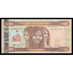 Erythrée, P-11, 10 nakfa, 2012 - Billet de banque en vente sur Monnaies du Monde SHOP