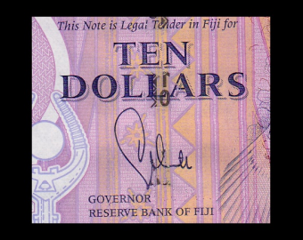 Fidji, P-116, 10 dollars, 2012
