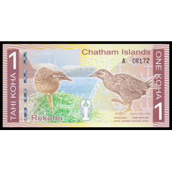 Chatham (Iles), P-NL, 1 Koha, 2013 - Billet de banque en vente sur Monnaies du Monde SHOP