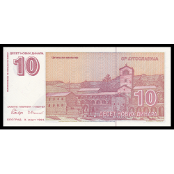 Yougoslavie, P-149, 10 dinara, 1994 - Billet de banque en vente sur Monnaies du Monde SHOP