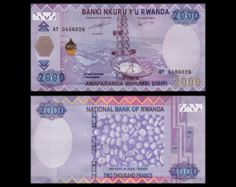 Rwanda, P-40a, 2000 francs, 2014