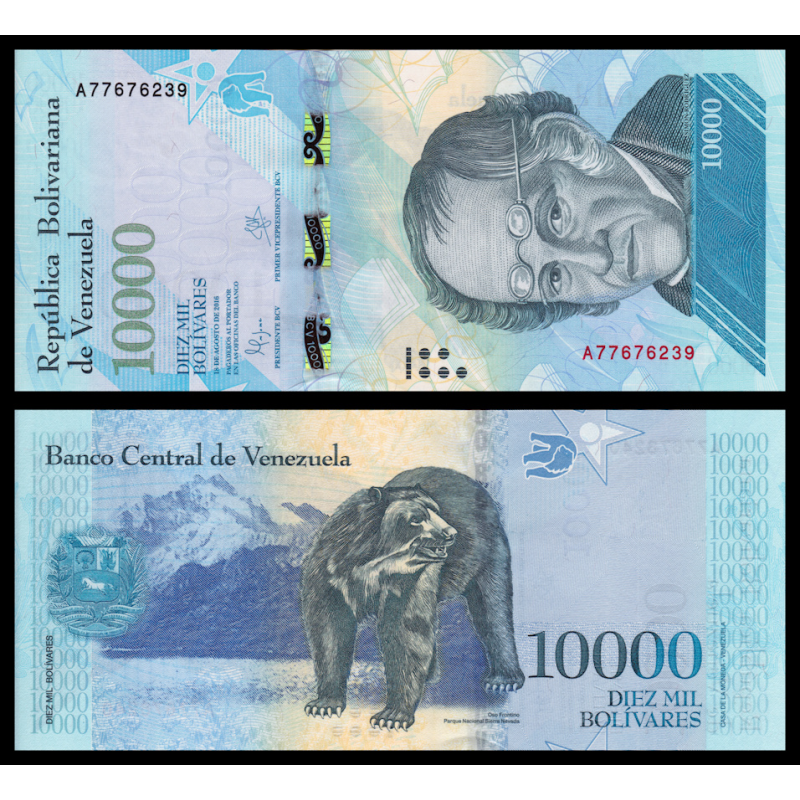 Venezuela, P-098a, 10000 bolivares, 2016, PresqueNeuf / a-UNC - Billet de banque en vente sur Monnaies du Monde SHOP