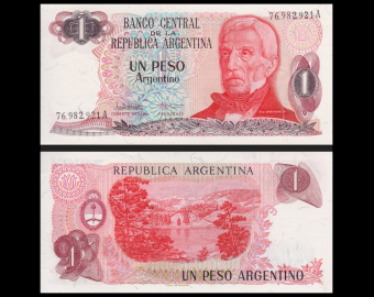 Argentina, P-311a2, 1 peso argentino, 1983