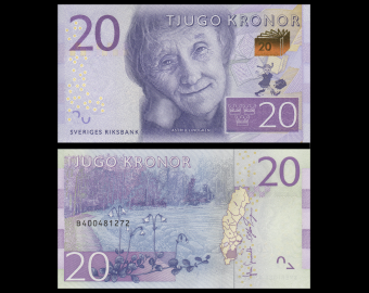 Suede, P-69, 20 kronor, 2015