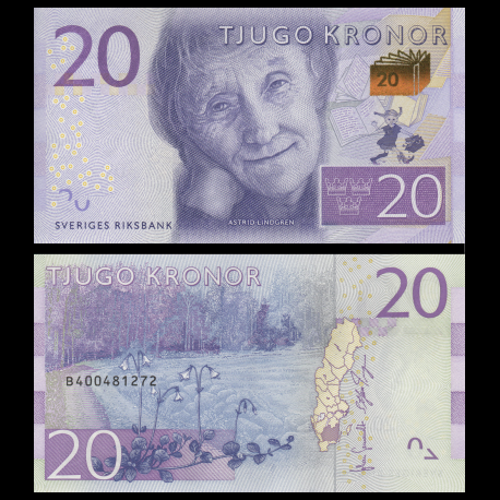 Suede, P-69a, 20 kronor, 2015