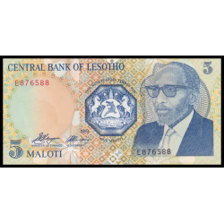 Lesotho, P-10, 5 maloti, 1989 - Billet de banque en vente sur Monnaies du Monde SHOP