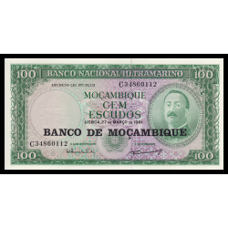 Mozambique, P-117, 100 escudos, 1976 - Billet de banque en vente sur Monnaies du Monde SHOP