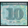 Zaire, P-55, 10 nouveaux zaïres, 1993 - Billet de banque en vente sur Monnaies du Monde SHOP
