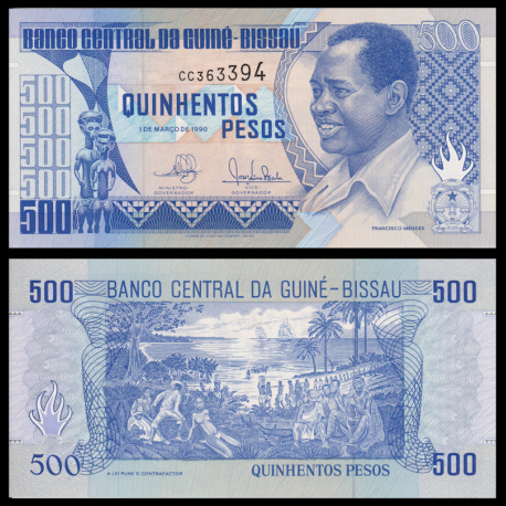 Guinea-Bissau, P-12, 500 pesos, 1990