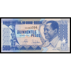 Guinée-Bissau, P-12, 500 pesos, 1990 - Billet de banque en vente sur Monnaies du Monde SHOP