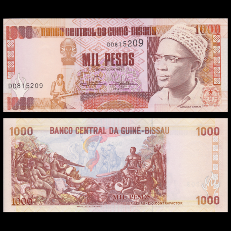 Guinea-Bissau, P-13b, 1000 pesos, 1993