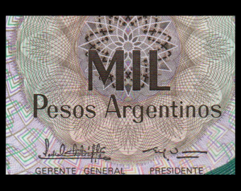 Argentine, P-317b, 1000 pesos argentinos, 1983