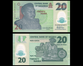 Nigeria, P-34n, 20 naira, Polymer, 2018