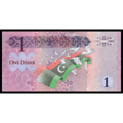 Libye, P-76, 1 dinar, 2013 - Billet de banque en vente sur Monnaies du Monde SHOP
