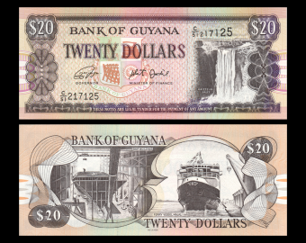 Guyana, P-30g, 20 dollars, 2018